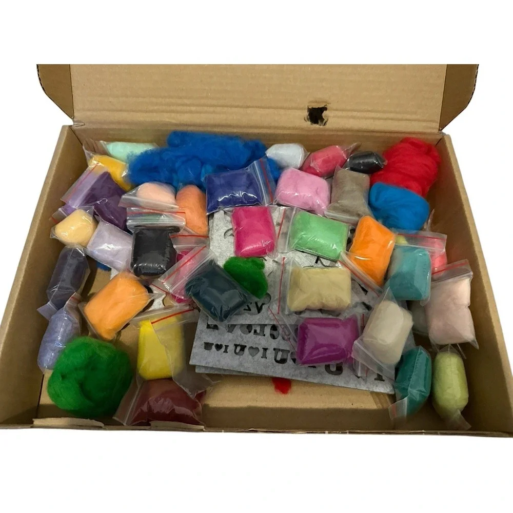 Wool Felting DIY Kit Multicolor Wool Felt
